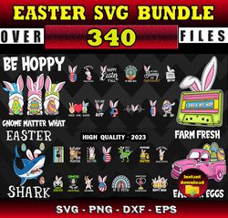 340 Easter SVG  Bundle - SVG, PNG, DXF, EPS Files For Print And Cricut
