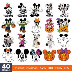 Momster Dadcula Mickey & Minnie Bundle Svg, Halloween Svg, Spooky Season Svg, Trick or Treat Svg, Cricut, Silhouette