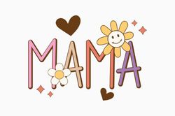Retro Mother's Day Quote Svg Mama Love SVG , EPS , digital download