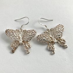 925 Silver Filigree Butterfly Earrings