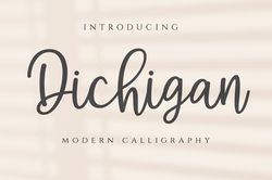 Dichigan – Modern Calligraphy Script Trending Fonts - Digital Font