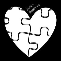 Autism Awareness Puzzle Heart Svg, Autism Svg, Puzzle Heart Svg, Autism White Version Svg, Awareness Day Svg, Colored Pu