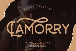 Lamorry Monoline Caps Trending Fonts - Digital Font