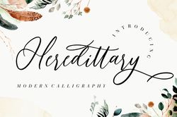 Heredittary Modern Calligraphy Trending Fonts - Digital Font