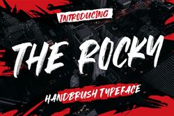 The Rocky Handbrush Typeface Trending Fonts - Digital Font