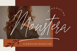 Monstera Signature Monoline Trending Fonts - Digital Font