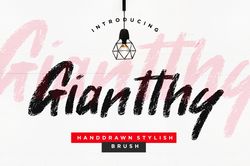 Giantthy Handdrawn Stylish Brush Trending Fonts - Digital Font