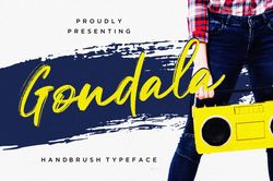 Gondala Handbrush Typeface Trending Fonts - Digital Font