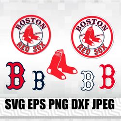Boston Red Sox SVG PNG JPEG  DXF Digital Cut Vector Files for Silhouette Studio Cricut Design