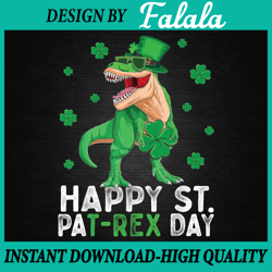 Happy St PaT-Rex Dinosaur Saint Patrick's Day For Boys Girls Png, Patrick Day Png, Digital download