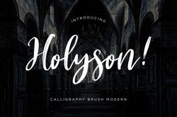 Holyson Calligraphy Brush Trending Fonts - Digital Font