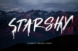 Starshy Street Brush Trending Fonts - Digital Font