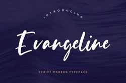 Evangeline Modern Script Trending Fonts - Digital Font