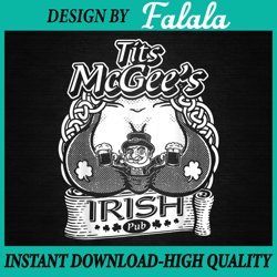 Tits McGee'ss Irish Pub Funny St. Patrick's Day Shamrocks png, Patrick Day Png, Digital download