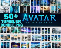 50 Designs Avatar 2 Tumbler Bundle, The Way Of Water Png, Straight Tumbler Wrap Png