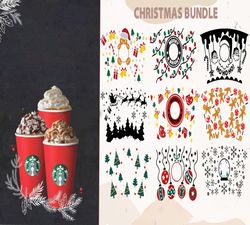 Starbucks Wrap Christmas, Starbucks Png bundle, Starbucks Png Cricut