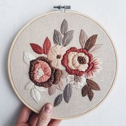 ava floral hand embroidery pdf pattern floral wreath embroidery pattern