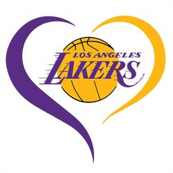 Los Angeles Lakers heart svg, Lakers heart svg