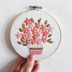 nora floral hand embroidery pdf pattern floral wreath embroidery pattern