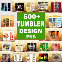 500 Tumbler Bundle Design, Sublimation Tumbler, 20oz skinny Tumbler Bundle