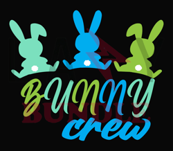 Bunny Crew Easter Svg, Bunny Svg, Easter Rabbit Svg, Rabbit Svg, Easter Bunny Svg File Cut Digital Download