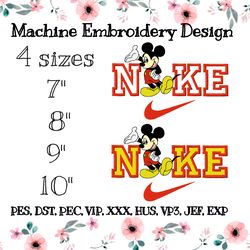 Nike embroidery design Mickey Mouse