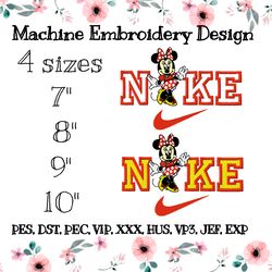 Nike embroidry design Minnie Mouse