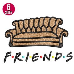 Friends embroidery design, Digital embroidery, Instant download