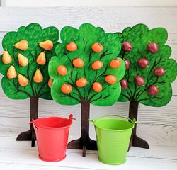 Montessori counting set Garden Tree, speech therapy, stim toy, sensory bin