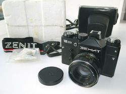 RARE Zenit 12SD Russian SLR Film Camera Helios 44m-4 58mm F2 M42 Vintage Decor