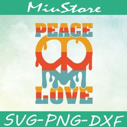 hippie peace love peace sign svg,png,dxf,cricut