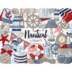 Nautical Clipart | Sailor Illustration Set