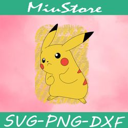 Pikachu SVG,png,dxf,cricut
