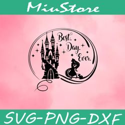 Tangled Best Day Ever SVG, Rapunzel And Castle Silhouette SVG,png,dxf,cricut