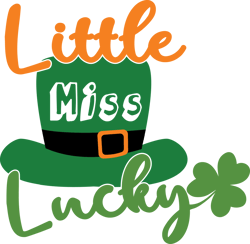 Little Miss Lucky Svg, St Patrick's Day Svg, Shamrock Svg, St Patricks svg, Lucky Svg File Cut Digital Download