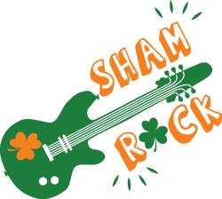 Shamrock Guitar Svg, St Patrick's Day Svg, Shamrock Svg, St Patricks svg, Lucky Svg File Cut Digital Download