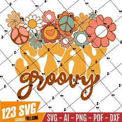 Fall png,halloween png, Retro Fall png svg, hand drawn digital download, Retro stay groovy Png svg