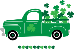 Truck Shamrock Svg, St Patrick's Day Svg, Shamrock Svg, St Patricks svg, Lucky Svg File Cut Digital Download