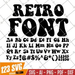 RETRO FONT SVG, Vintage Letters Svg, Retro Clipart, Retro Alphabet Svg, Vintage Alphabet Svg, Vintage Clipart, Vintage F