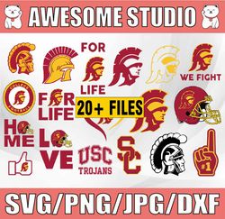 USC Trojans Football svg, football svg, silhouette svg, cut files, College Football svg, ncaa logo svg