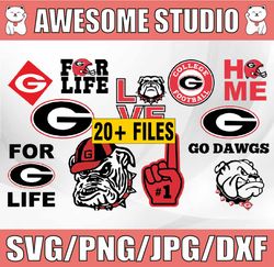 Georgia Bulldogs Football svg, football svg, silhouette svg, cut files, College Football svg, ncaa logo svg,