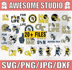Georgia Tech Yellow Football svg, football svg, silhouette svg, cut files, College Football svg, ncaa logo svg,