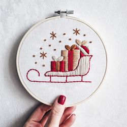 christmas gifts hand embroidery pdf pattern botanical embroidery pattern