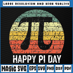 Retro Vintage Happy Pi Day Svg, Teacher SVG Silhouette Cricut, Pi Day svg, Digital Download