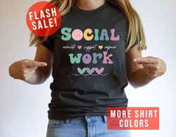 Boho Style Social Work T-Shirt, Cute Advocate Shirt, School Social Worker Gifts, Social Worker Shirt, Trendy Support Shi