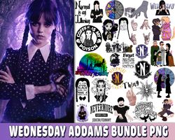 Wednesday Addams bundle PNG, Wednesday Addams bundle PNG, for Cricut, vector file, digital Download, Instant Download