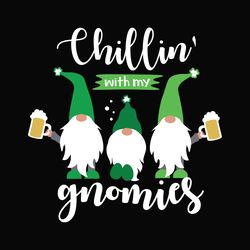 Chillin' Gnome Svg, St Patrick's Day Svg, Shamrock Svg, St Patricks svg, Lucky Svg File Cut Digital Download