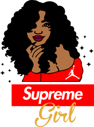 Supreme Girl SVG, Supreme Girl, EPS DXF Cricut file Silhouette
