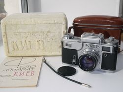 kiev 4 russian contax copy 35mm camera jupiter 8 lens original box vintage decor
