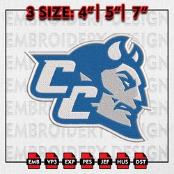Central Connecticut Blue Devils Embroidery files, NCAA D1 teams Embroidery Designs, Machine Embroidery Pattern